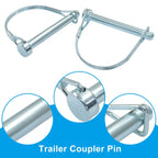2 Pack Trailer Coupler Pin, Zinc Plated Carbon Steel Locking Pin, 5/16" x 2.75" Medium Hitch Pin for Trailers/Garden