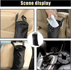2PCS Car Trash Bag, Auto Portable Trash Can Universal Hanging Car Garbage Bag, Waterproof Garbage Can with Elastic Opening, Car Organizer Auto Accessories for Car, Home, Outdoor