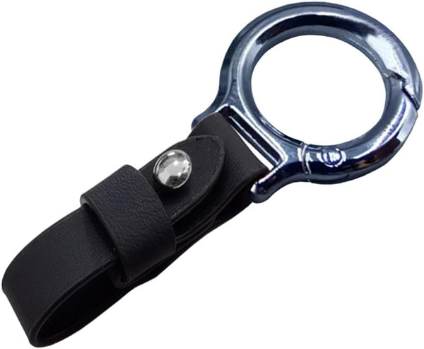 Carabiner Key Ring Clip, Car Fob Key Keychain Holder Car Keychain Clip for Men Women, Key Ring Belt Holder (Black)