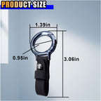 Carabiner Key Ring Clip, Car Fob Key Keychain Holder Car Keychain Clip for Men Women, Key Ring Belt Holder (Black)