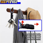 Carabiner Key Ring Clip, Car Fob Key Keychain Holder Car Keychain Clip for Men Women, Key Ring Belt Holder (Black)