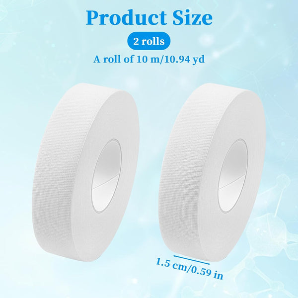 2-Roll Finger Tape - 0.6In x 32ft White Extra Strong Athletic Tape for Fingers, Hands,Feet,Toes - Sweat Resistant Protective Finger Tapes for Sports Climbing Football Volleyball & Basketball