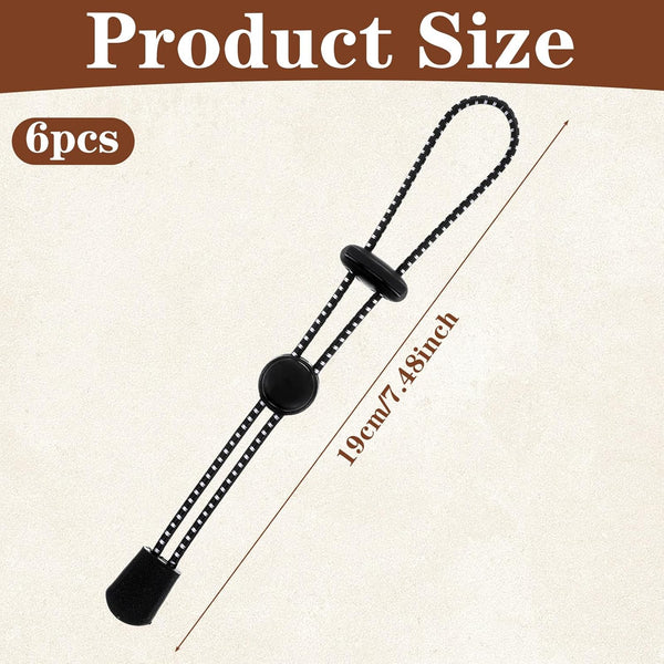 6Pcs Climbing Stick Straps, Adjustable Bungee Cords with Fastener Buckles, Elastic Rope Tie-Downs for Trekking Poles Ski Equipment Backpack & Outdoor Gear Accessory