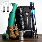 6Pcs Climbing Stick Straps, Adjustable Bungee Cords with Fastener Buckles, Elastic Rope Tie-Downs for Trekking Poles Ski Equipment Backpack & Outdoor Gear Accessory