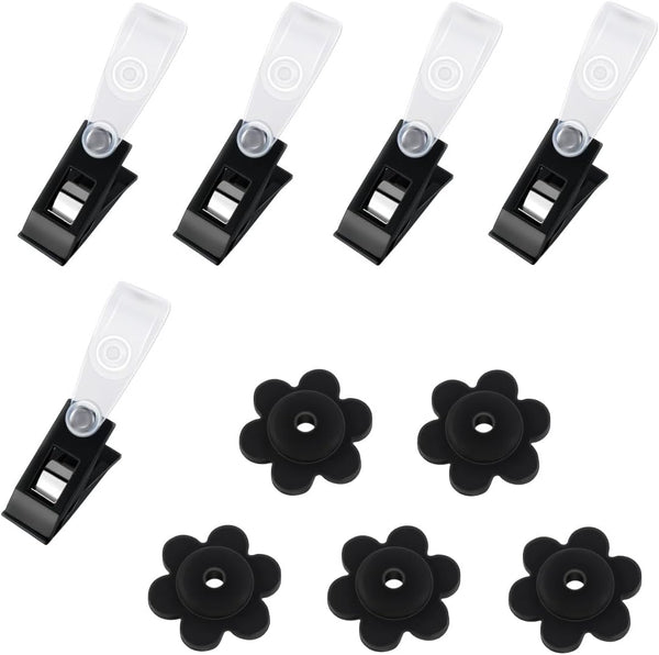 Garden Flag Rubber Stoppers and Tiger 10 Pieces Pack Stand Holder Pole Anti-Wind Clips for Flags Stopper Yard Clip Stops Accessories Poles