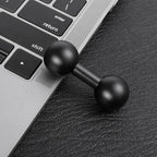 20mm to 20mm Ball Mount Arm, Black Aluminum Alloy Ball Adapter Double Balls Mount Extension Connector for Secure Attachment for Mounting Arm with 20 mm Connections Compatible with 20 mm Mounting Arms