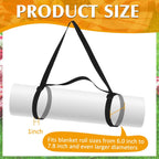 Amylove 2 Pcs Picnic Blanket Carry Strap for Camping Motorcycle Bedroll Adjustable Yoga Mat Holder with Shoulder Strap and Handle Outdoor Travel Blanket Holder for Camping