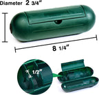 4 Pack Extension Cord Protective Cover Set (Green) | Indoor Outdoor Water-Resistant Holder for Holiday String Lights, Plugs and Wires | Capsule Shaped Protector with Large Compartment