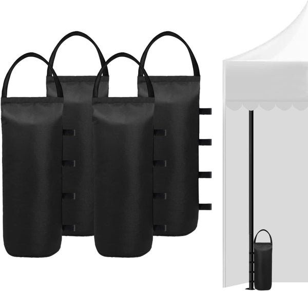 112 LBS Canopy Weights Sand Bags for Canopy Outdoor Advertising Tent Sunshade Fixed Windproof Pop up Tent（No Sand） 4-Pack Package May Vary