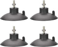 4 PCs French Fry Suction Cup Feet Commercial Suction Cup Feet with Screws for Industrial Commercial French Fry Cutter (Black)