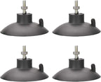 4 PCs French Fry Suction Cup Feet Commercial Suction Cup Feet with Screws for Industrial Commercial French Fry Cutter (Black)