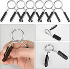 Spring Clip Collars 1 Inch Olympic Barbell Clamps Dumbbell Clips Weight Bar Clips for Weightlifting, Powerlifting, Strength Training