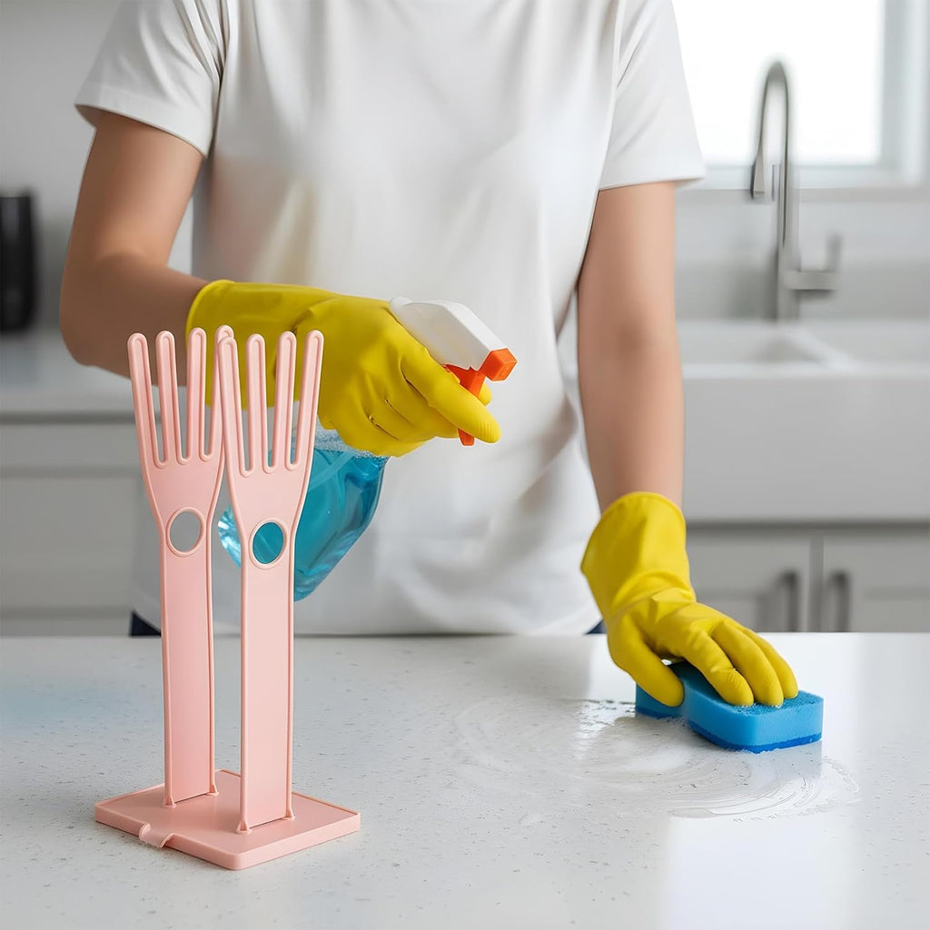 2 Pcs Kitchen Glove Holder, Kitchen Glove Stand Holder Plastic Glover Drying Dryer Rack