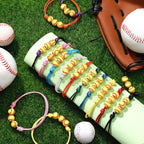 Glenmal 30 Pieces Softball Charm Bracelet Softball Gifts Baseball Party Favors Adjustable Inspirational Sport Ball Bracelet Handmade Rope Knot Bracelets for Girl Kid Teen Team Player Gift