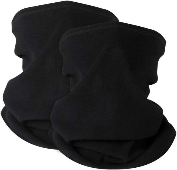 2 Pack Winter Neck Warmer Gaiter,Soft Fleece Windproof Face Cover Mask Scarf Bandana for Men & Women Outdoor Sports