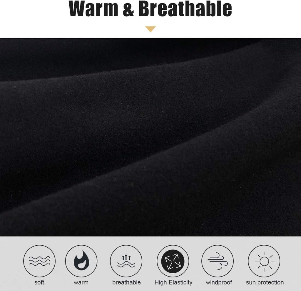 2 Pack Winter Neck Warmer Gaiter,Soft Fleece Windproof Face Cover Mask Scarf Bandana for Men & Women Outdoor Sports