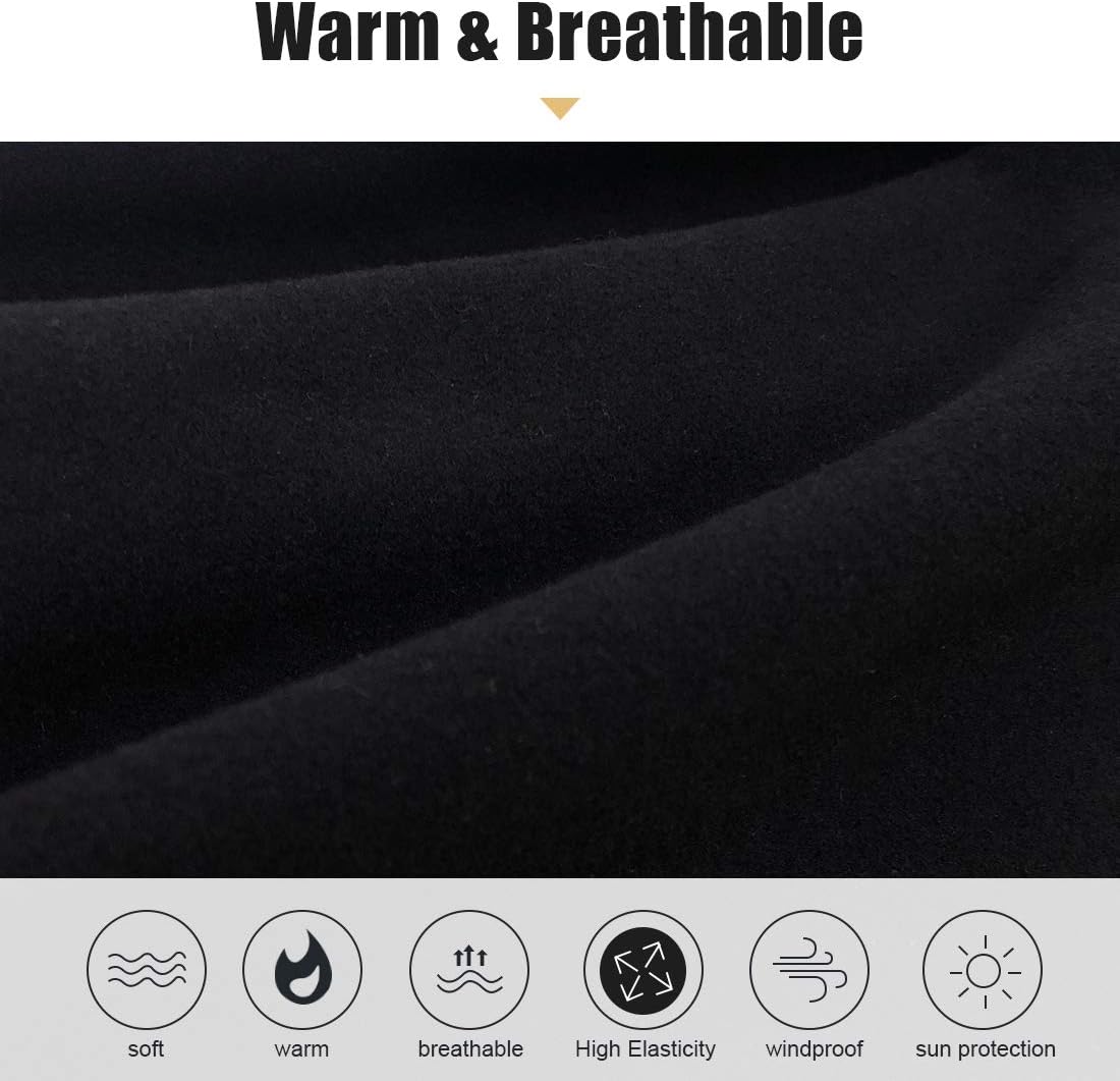 2 Pack Winter Neck Warmer Gaiter,Soft Fleece Windproof Face Cover Mask Scarf Bandana for Men & Women Outdoor Sports
