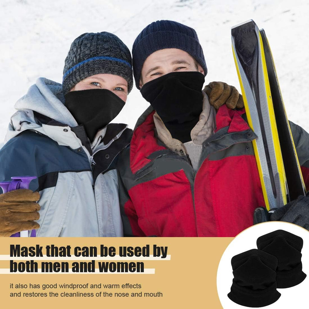 2 Pack Winter Neck Warmer Gaiter,Soft Fleece Windproof Face Cover Mask Scarf Bandana for Men & Women Outdoor Sports