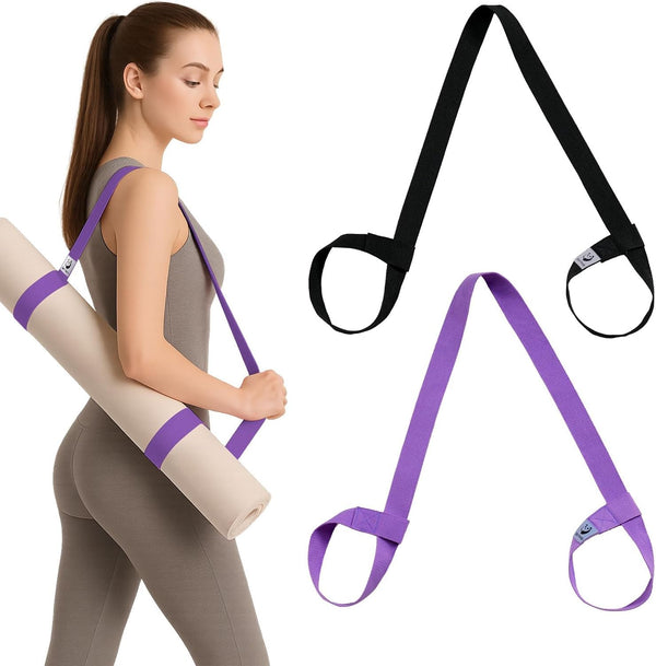 Yoga Mat Straps for Carrying, Adjustable Yoga Mat Carrier Sling Fits All Mats(Mat Not Included)