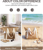 Beach Bag Large Waterproof Sandproof Tote for Women with Zipper and Mesh Pockets