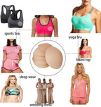 3 Pairs Round Seam Women's Removable Sports Yoga Bra pad, Bikini Top Bra Pads Insert