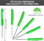 10 Pieces Pocket Screwdriver Mini Tops and Pocket Clips Magnetic Slotted Small Screw Driver with a Single Blade Head for Mechanical, Electrician(Green)