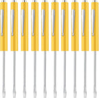 10 Pieces Pocket Screwdriver Mini Tops and Pocket Clips Magnetic Slotted Small Screw Driver with a Single Blade Head for Mechanical, Electrician(Yellow)