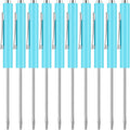 10 Pieces Pocket Screwdriver Mini Tops and Pocket Clips Magnetic Slotted Small Screw Driver with a Single Blade Head for Mechanical, Electrician(Light Blue)