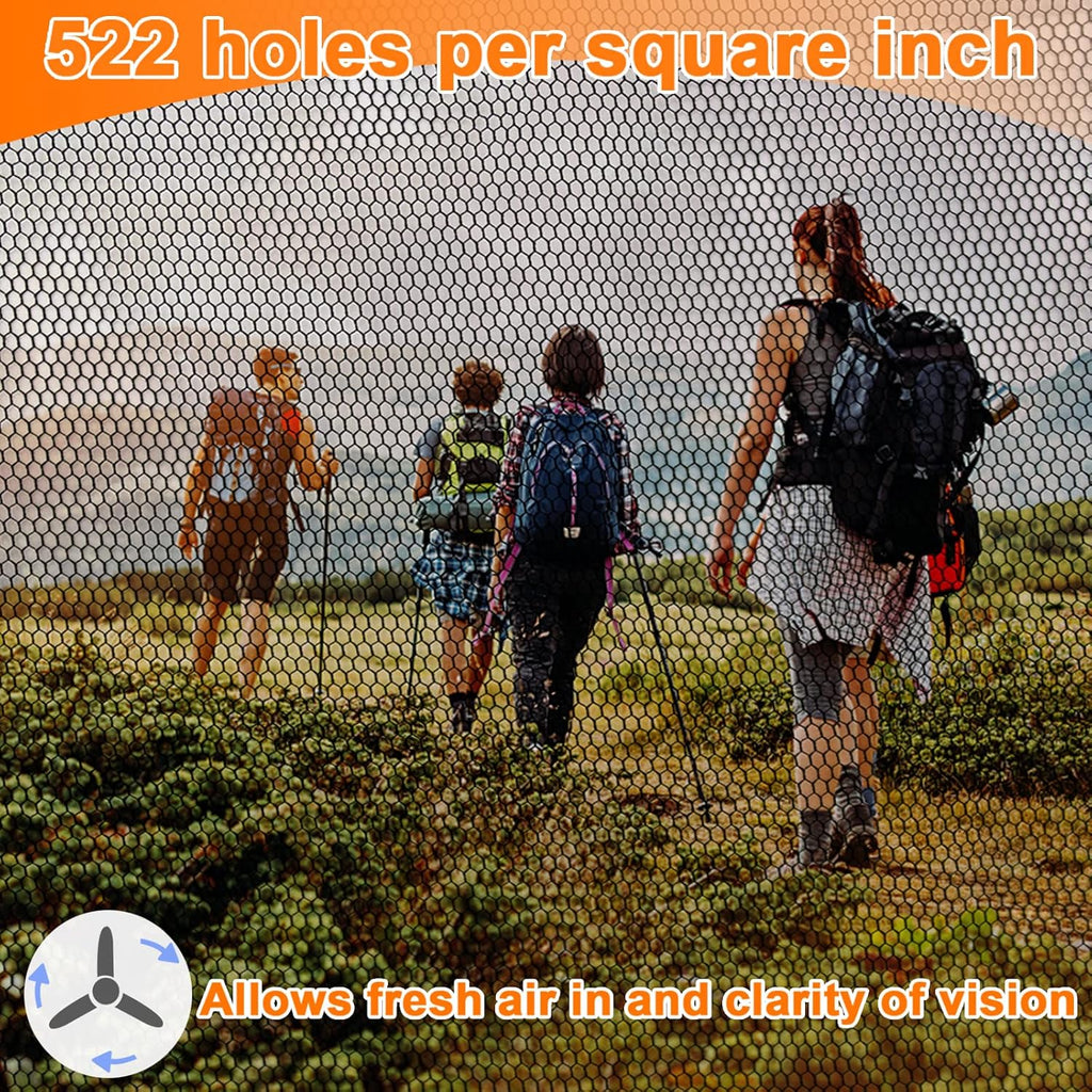 Mosquito Head Net Mesh, Face Neck Fly Netting Hood from Bugs Gnats Noseeums Screen Net for Any Outdoor Lover- with Carry Bags Fits Most Sizes of Hats Caps (2pcs, Black, Updated Big Net)