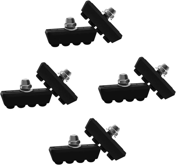4 Pairs (8 Pieces) Bike Brake Pads,Rubber V-Brake Pads for Mountain & Road Bicycles, Quiet & Non-Skid Cycling Accessories for Enhanced Safety,40mm,Black