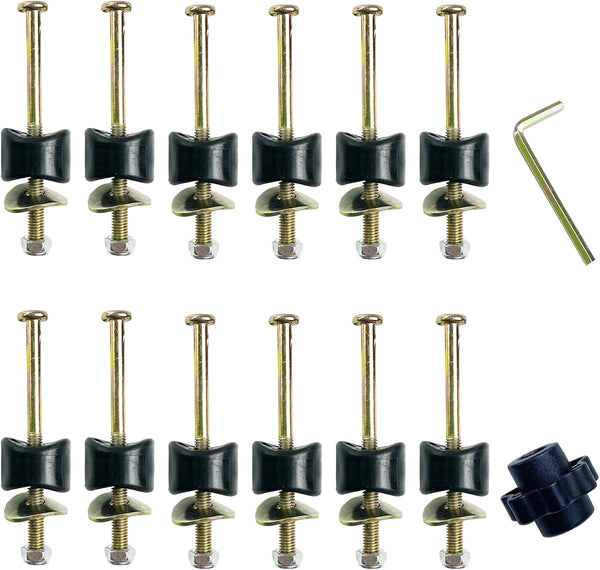 12 PCS Long Trampoline Screws and Bolts, Trampoline Bolts and Nuts, Trampoline Enclosure Pole Gap Spacers,Trampoline Replacement Accessories