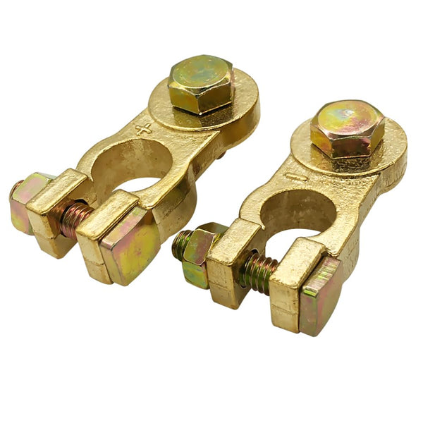Brass Battery Terminal Clamps Top Post Battery Terminals Connector (1 Pair)