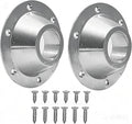 2-Pack RV Table Base Mount,Camper Aluminum RV Pedestal Table Leg Base Flange,Floor Mounting Bracket Flush Plate with 6 Installing Holes,Include Screws for Camper Trailer Motorhome