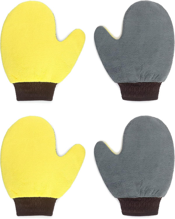 4 Pack Painter's Gloves, Soft Microfiber Terry Mitts for Cleaning, Dusting, and Painting