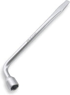 Car Spare Tire Lug Wrench for Jack, 13/16" High Carbon Steel L-shaped Tire Replacement Tool L Type Strong Hexagon Slotted End Socket Wrench