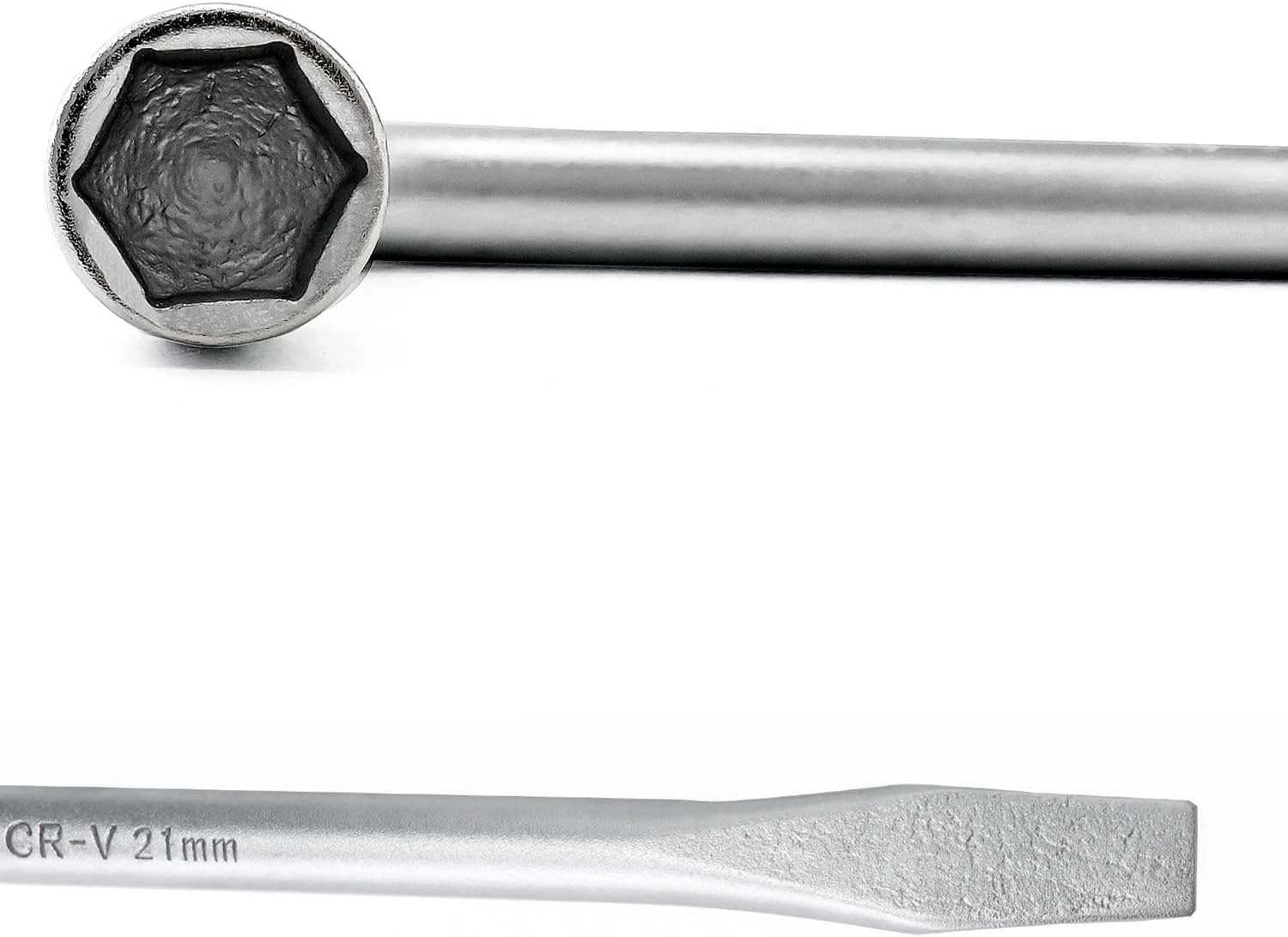 Car Spare Tire Lug Wrench for Jack, 13/16" High Carbon Steel L-shaped Tire Replacement Tool L Type Strong Hexagon Slotted End Socket Wrench