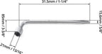 Car Spare Tire Lug Wrench for Jack, 13/16" High Carbon Steel L-shaped Tire Replacement Tool L Type Strong Hexagon Slotted End Socket Wrench