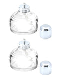Alcohol Lamp, 2 Pack 120ml Glass Laboratory Alcohol Burner Lamp, Lab Equipment Heating Bottle with Cotton Wick and Metal Cap, for Science Experiments, Fuel Not Included