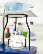 Alcohol Lamp, 2 Pack 120ml Glass Laboratory Alcohol Burner Lamp, Lab Equipment Heating Bottle with Cotton Wick and Metal Cap, for Science Experiments, Fuel Not Included