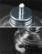 Alcohol Lamp, 2 Pack 120ml Glass Laboratory Alcohol Burner Lamp, Lab Equipment Heating Bottle with Cotton Wick and Metal Cap, for Science Experiments, Fuel Not Included