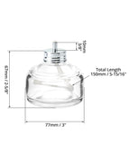 Alcohol Lamp, 2 Pack 120ml Glass Laboratory Alcohol Burner Lamp, Lab Equipment Heating Bottle with Cotton Wick and Metal Cap, for Science Experiments, Fuel Not Included
