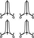 3.5 Inch Black Mini Iron Stand Cookie Holder Display Stand Place Card Holder Display Easels at Weddings, Birthday Party (4 pack)