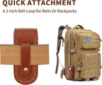Pocket Knife Sheath, 4" Folding Pocket EDC Knife Case, Portable Pouch Knife Leather Holster with Snap Closure and Belt Loop, Accessory for Outdoor Climbing, Camping, Cycling and Hiking, Brown