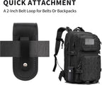 Pocket Knife Sheath, 4" Folding Pocket EDC Knife Case, Portable Pouch Knife Leather Holster with Snap Closure and Belt Loop, Accessory for Outdoor Climbing, Camping, Cycling and Hiking, Black