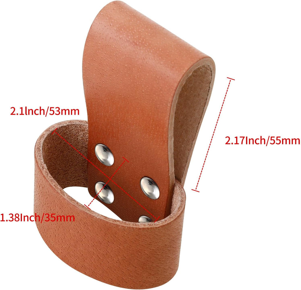 Premium Leather Multi Tool Carrier Holster with Belt Loop, Small Brown Hammer Hatchet Holder