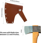 Leather Axe Sheath, Adjustable Hatchet Head Sheath, Durable Hatchet Blade Protector Case Cover Great Camping Accessories for Lumberjack Outdoors Work Essentials, Brown