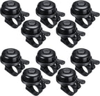 Bike Bells Bulk Aluminum Loud Crisp Bicycle Bell Clear Sound Mountain Bike Accessories Easy Installation for Boys Girls Adults Kids, Black