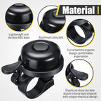 Bike Bells Bulk Aluminum Loud Crisp Bicycle Bell Clear Sound Mountain Bike Accessories Easy Installation for Boys Girls Adults Kids, Black