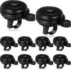 15 Pcs Classic Bike Bell Aluminum Bicycle Bell Loud Crisp Clear Sound Bike Accessories Easy Installation for Adults Kids Girls Boys, Black