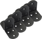 4 Pack Heavy Duty Floating Shelf Bracket, 1.97x1.97x1.5in, Stainless Steel Corner Brace 90 Degree, Durable Angle L Brackets for Furniture/Beds, Sofas, Tables, and Chairs, 50mm x 50mm, Black